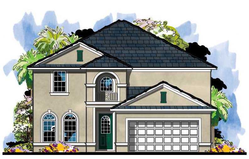 5-Bedroom, 2841 Sq Ft Mediterranean House Plan - 159-1019 - Front Exterior