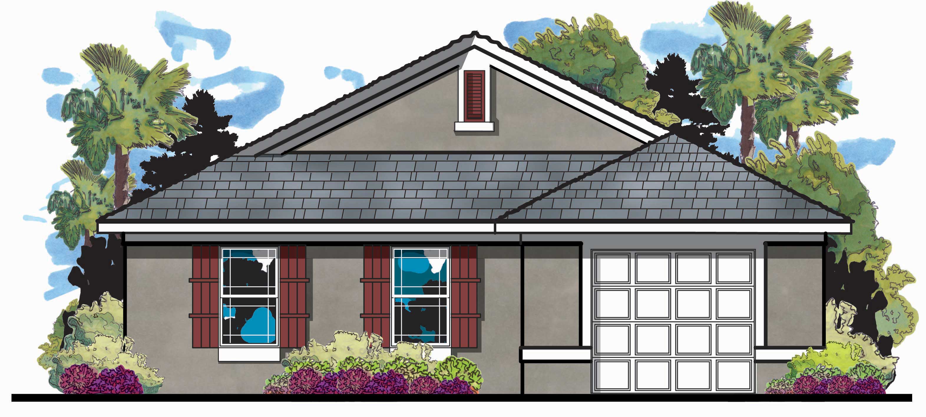 3-Bedroom, 1146 Sq Ft European Home Plan - 159-1036 - Main Exterior