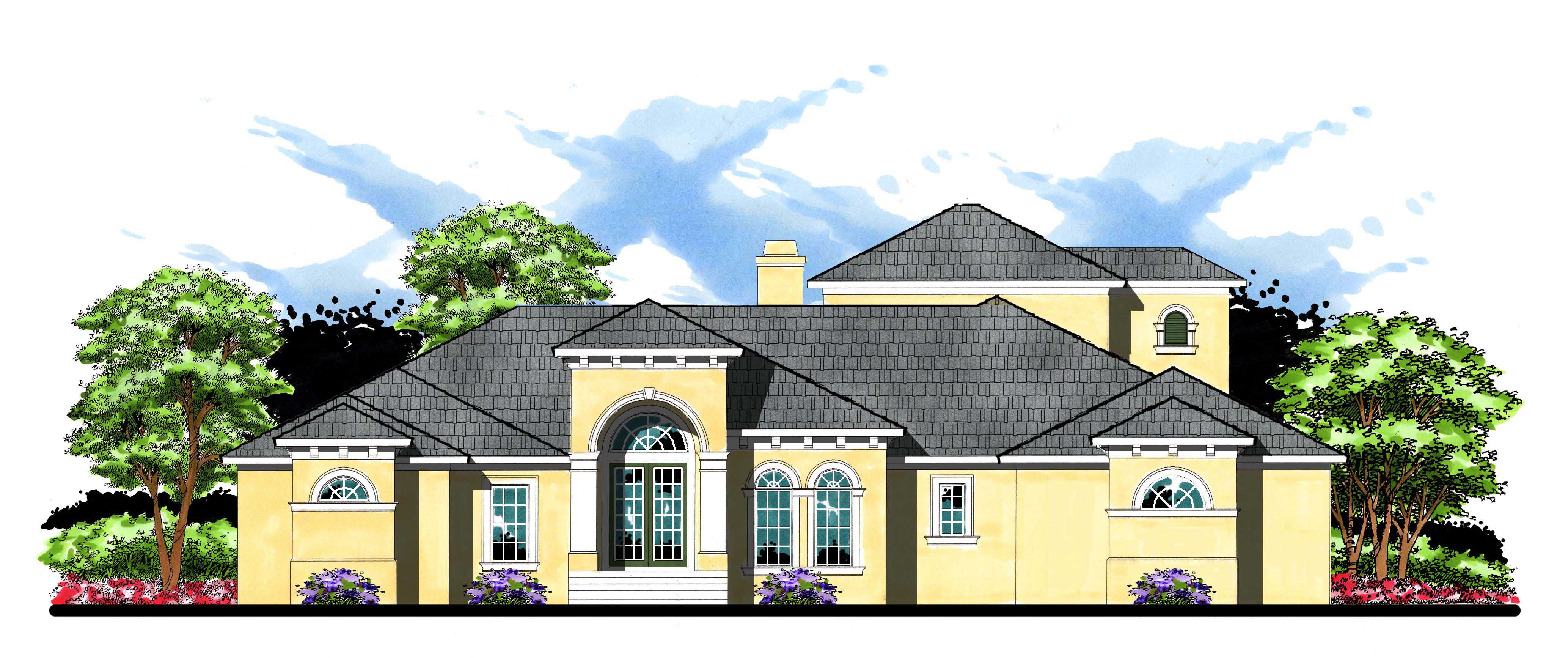 4-Bedroom, 4373 Sq Ft European House Plan - 159-1069 - Front Exterior