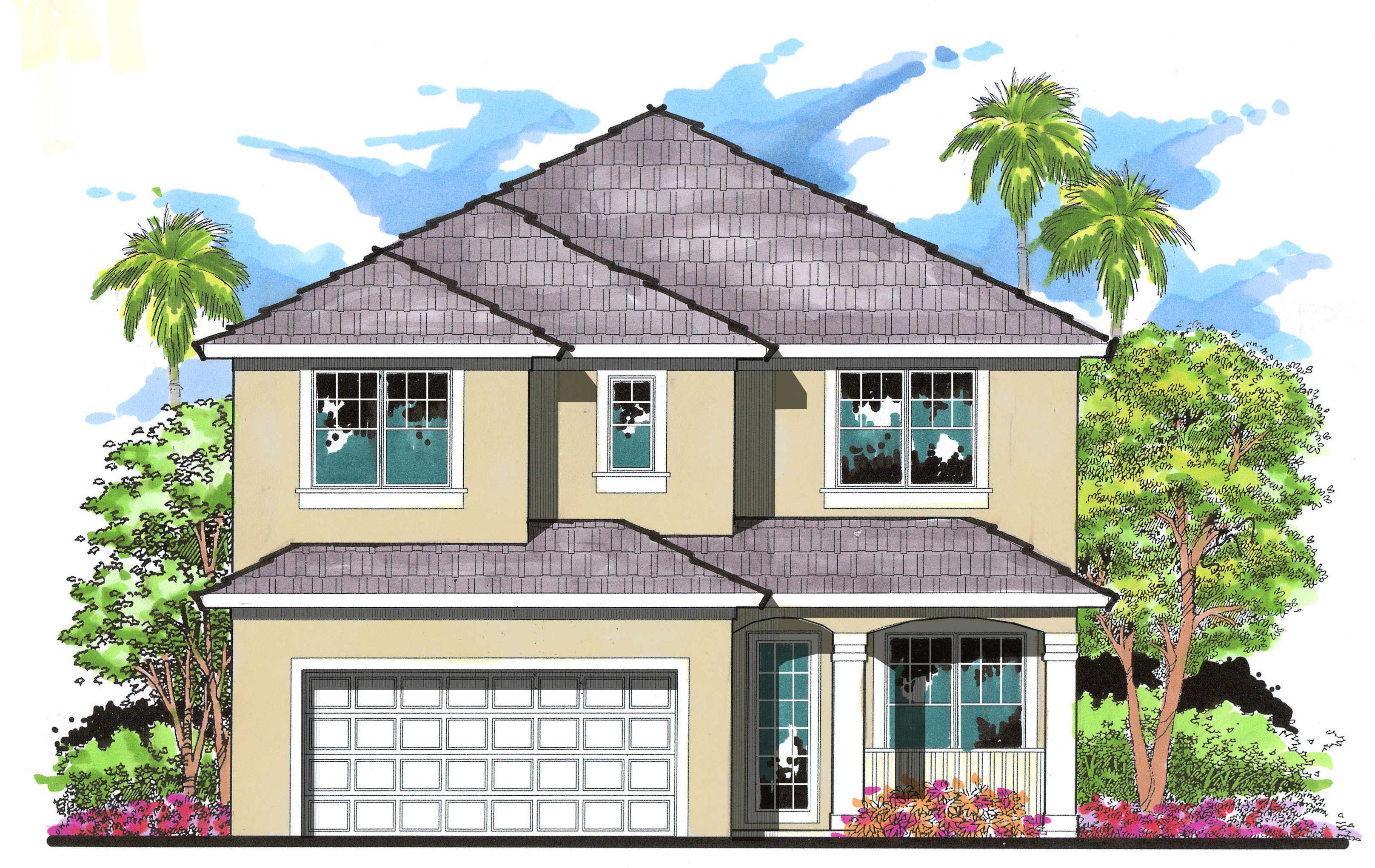 4-Bedroom, 2597 Sq Ft Mediterranean House Plan - 159-1079 - Front Exterior
