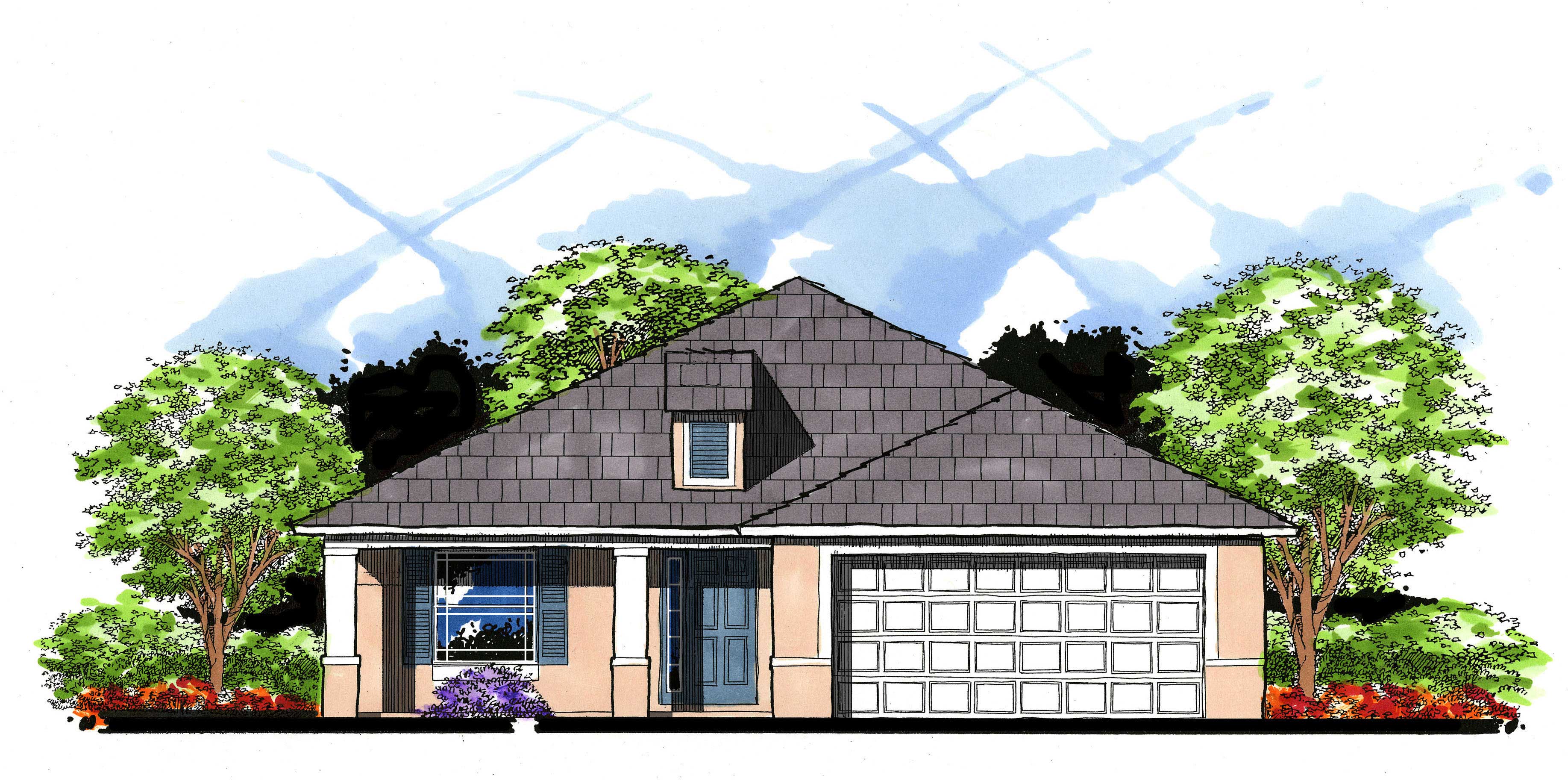 3-Bedroom, 1773 Sq Ft Country Home Plan - 159-1084 - Main Exterior