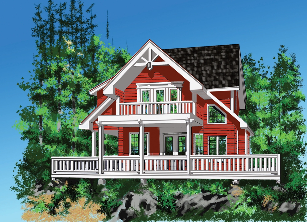 4-Bedroom, 2912 Sq Ft Lake Home Plan - 160-1025 - Main Exterior