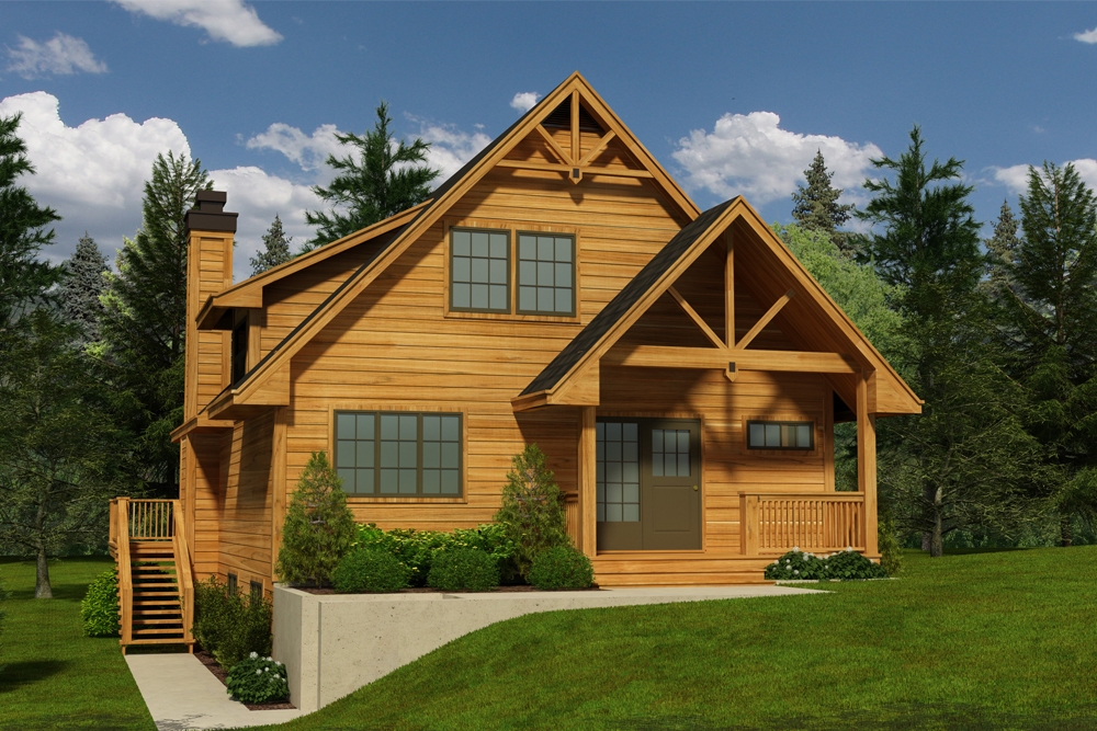 5-Bedroom, 1662 Sq Ft Cottage Home Plan - 160-1029 - Main Exterior