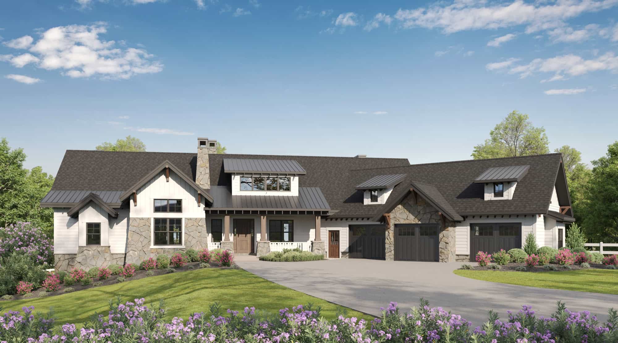 5-Bedroom, 5723 Sq Ft Country Home Plan - 161-1031 - Main Exterior