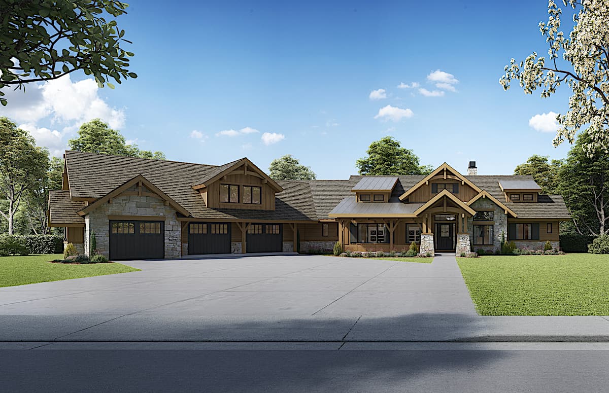 3-Bedroom, 2803 Sq Ft Ranch Home - Plan #161-1131 - Main Exterior