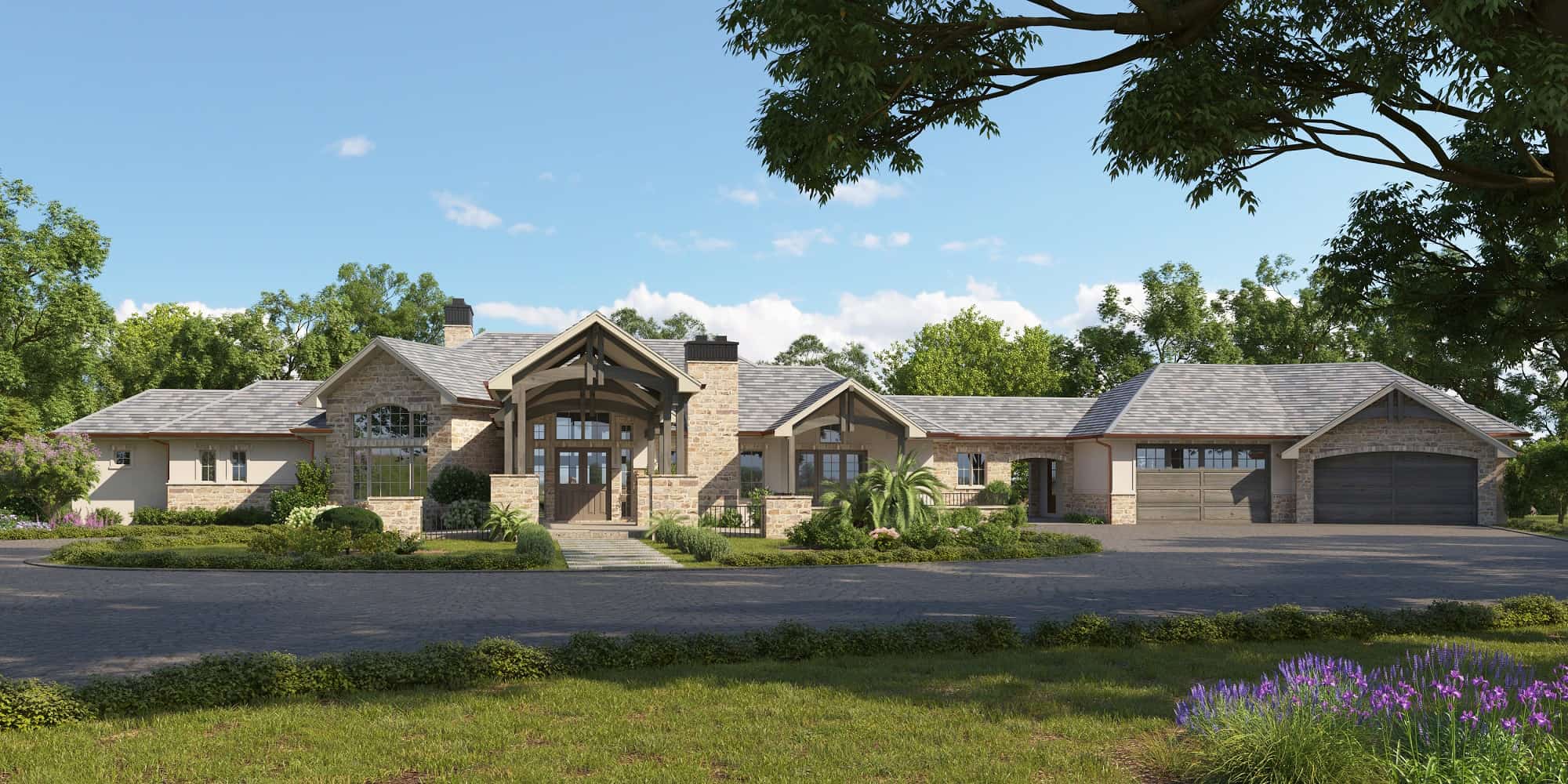 3-Bedroom, 3,276 Sq Ft Ranch Home Plan - 161-1169 - Main Exterior