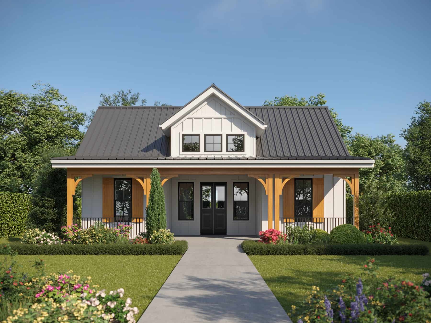 Small House Plans Floor Plan - 1 Bedrms, 1 Baths - 744 Sq Ft - #161-1186