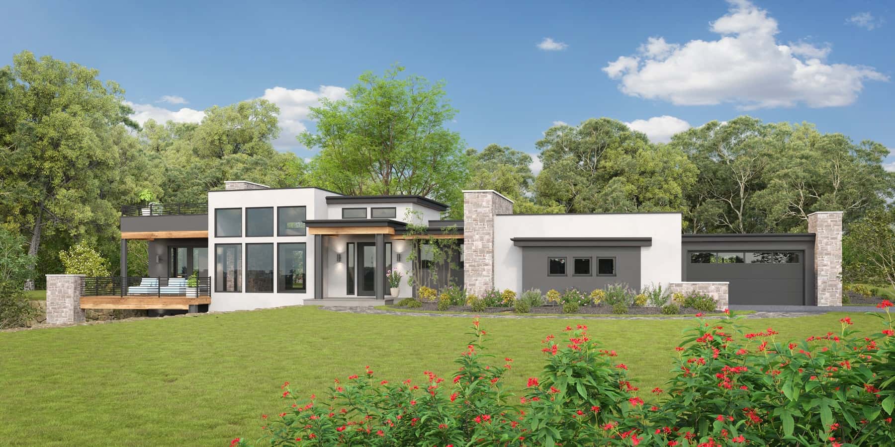 Modern Home Plan - 2-5 Bedrms, 2.5-5 Baths - 2563-4778 Sq Ft - #161-1196