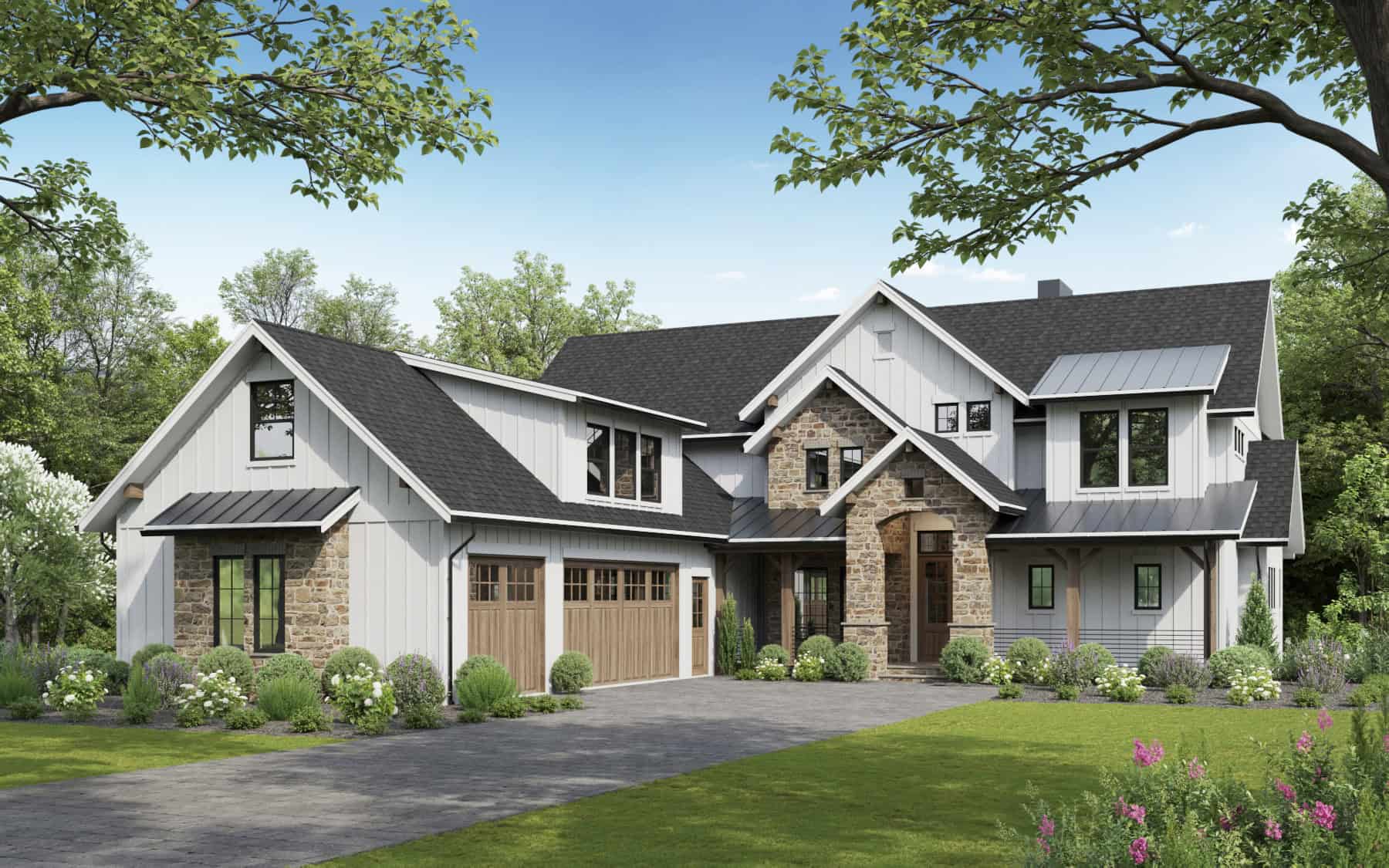 Modern Farmhouse Plan - 6 Bedrms, 4.5 Baths - 4517 Sq Ft #161-1246