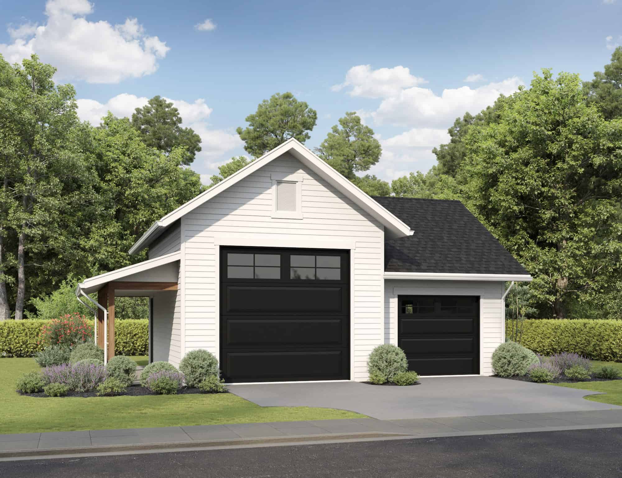 804 Sq Ft Garage House Plan - 161-1252 - Front Exterior