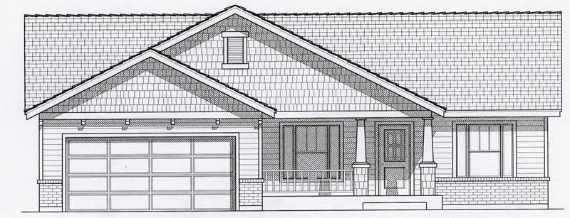 4-Bedroom, 2781 Sq Ft Craftsman Home Plan - 162-1004 - Main Exterior