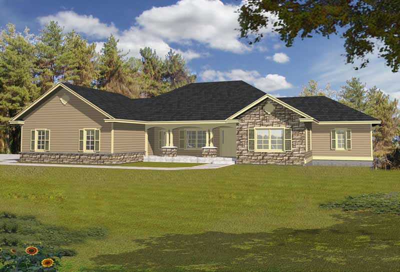 3-Bedroom, 3162 Sq Ft European Home Plan - 162-1029 - Main Exterior