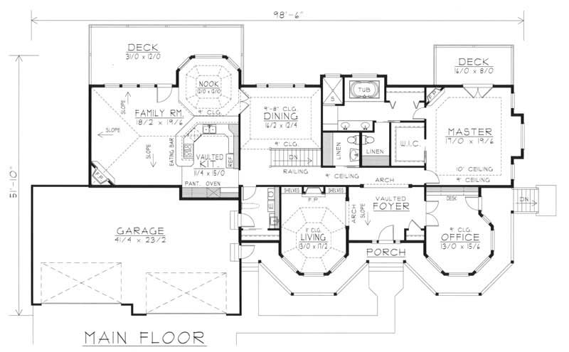 Ranch House Plans - Home Design RDI-2560R1-DB # 18954