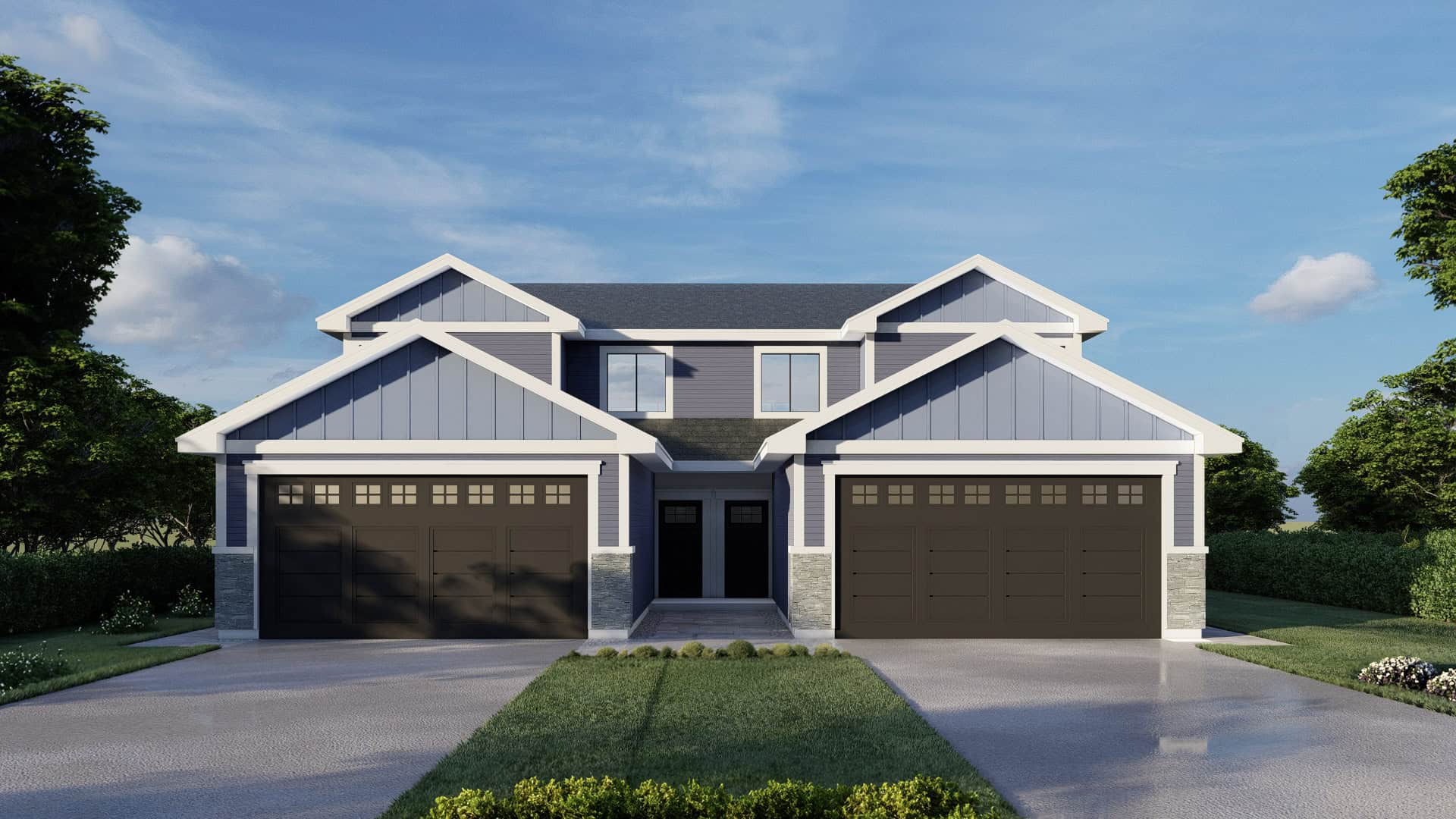 10-Bedroom, 3872 Sq Ft Traditional Duplex Plan #162-1099 – Main Exterior