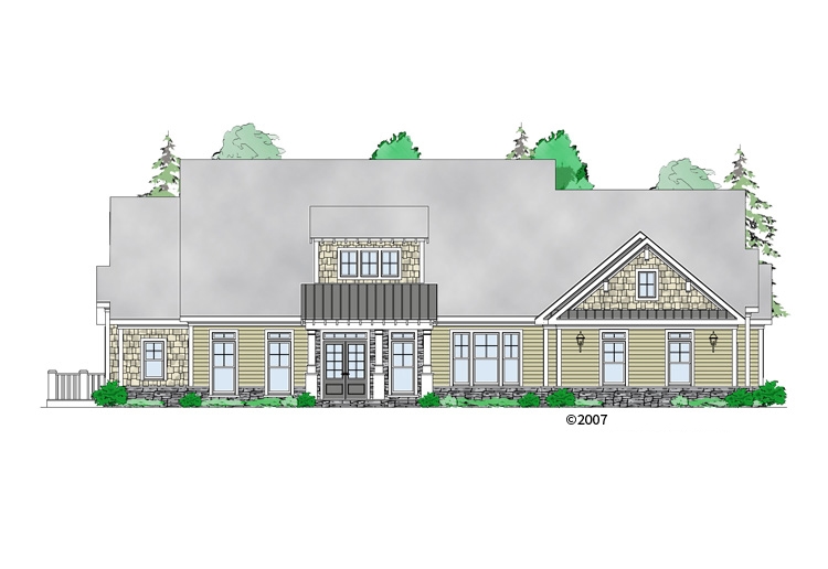 4-Bedroom, 3639 Sq Ft Craftsman Home Plan - 163-1067 - Main Exterior