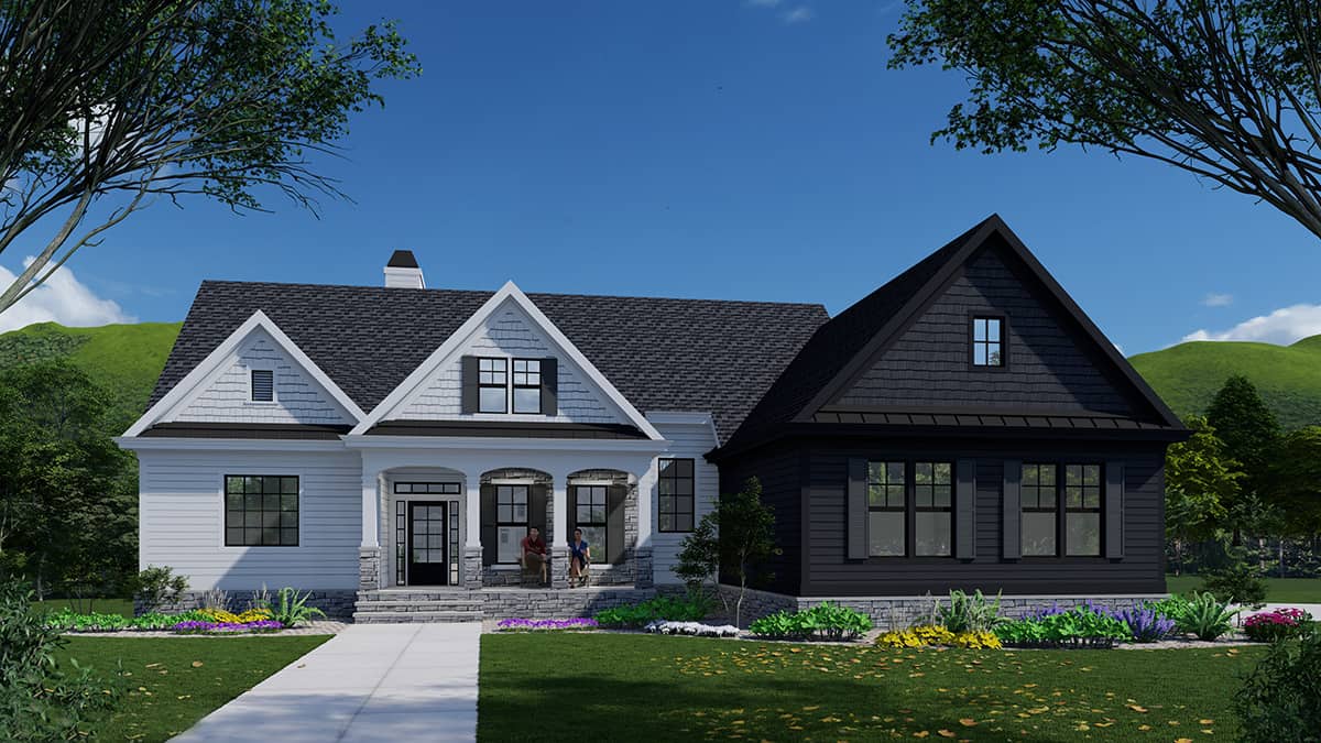 4-Bedroom, 4313 Sq Ft Modern Farmhouse Home Plan - 163-1081 - Main Exterior