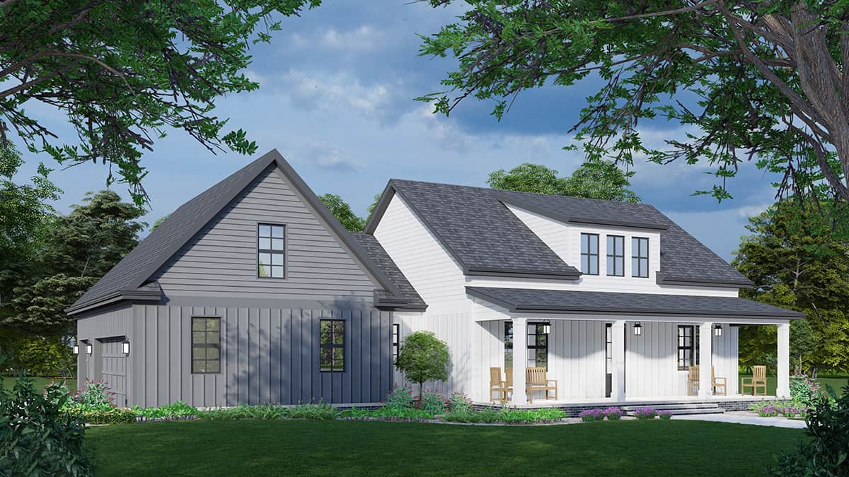 2-Bedroom, 1740 Sq Ft Ranch Home Plan - 163-1087 - Main Exterior