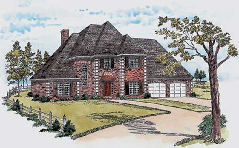 3-Bedroom, 1858 Sq Ft Georgian House Plan - 164-1011 - Front Exterior