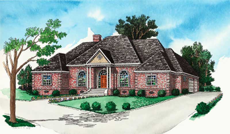 4-Bedroom, 3188 Sq Ft Georgian Home Plan - 164-1046 - Main Exterior