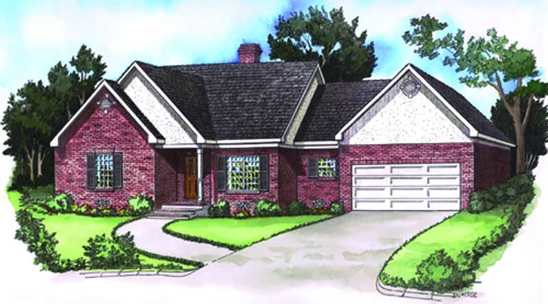 3-Bedroom, 1680 Sq Ft Georgian House Plan - 164-1227 - Front Exterior