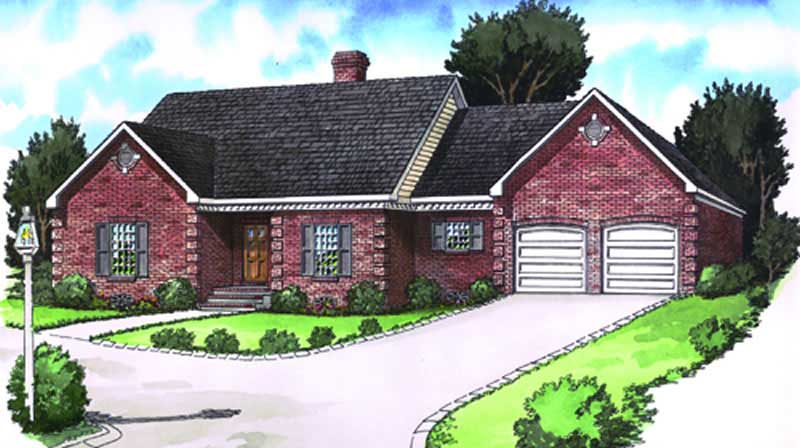 3-Bedroom, 1680 Sq Ft Georgian House Plan - 164-1230 - Front Exterior