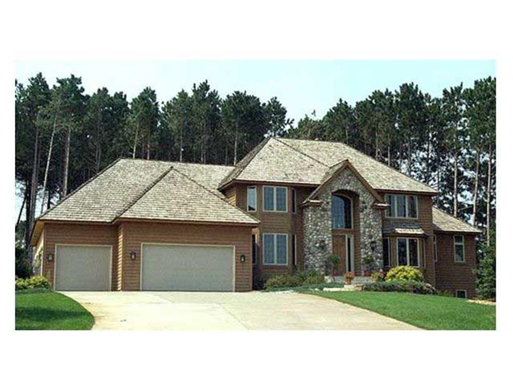 4-Bedroom, 3635 Sq Ft European House Plan - 165-1006 - Front Exterior