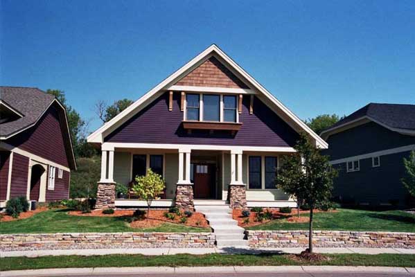 1-Bedroom, 1665 Sq Ft Bungalow Home Plan - 165-1067 - Main Exterior