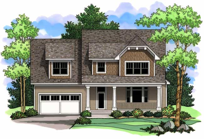 3-Bedroom, 2839 Sq Ft Country Home Plan - 165-1129 - Main Exterior