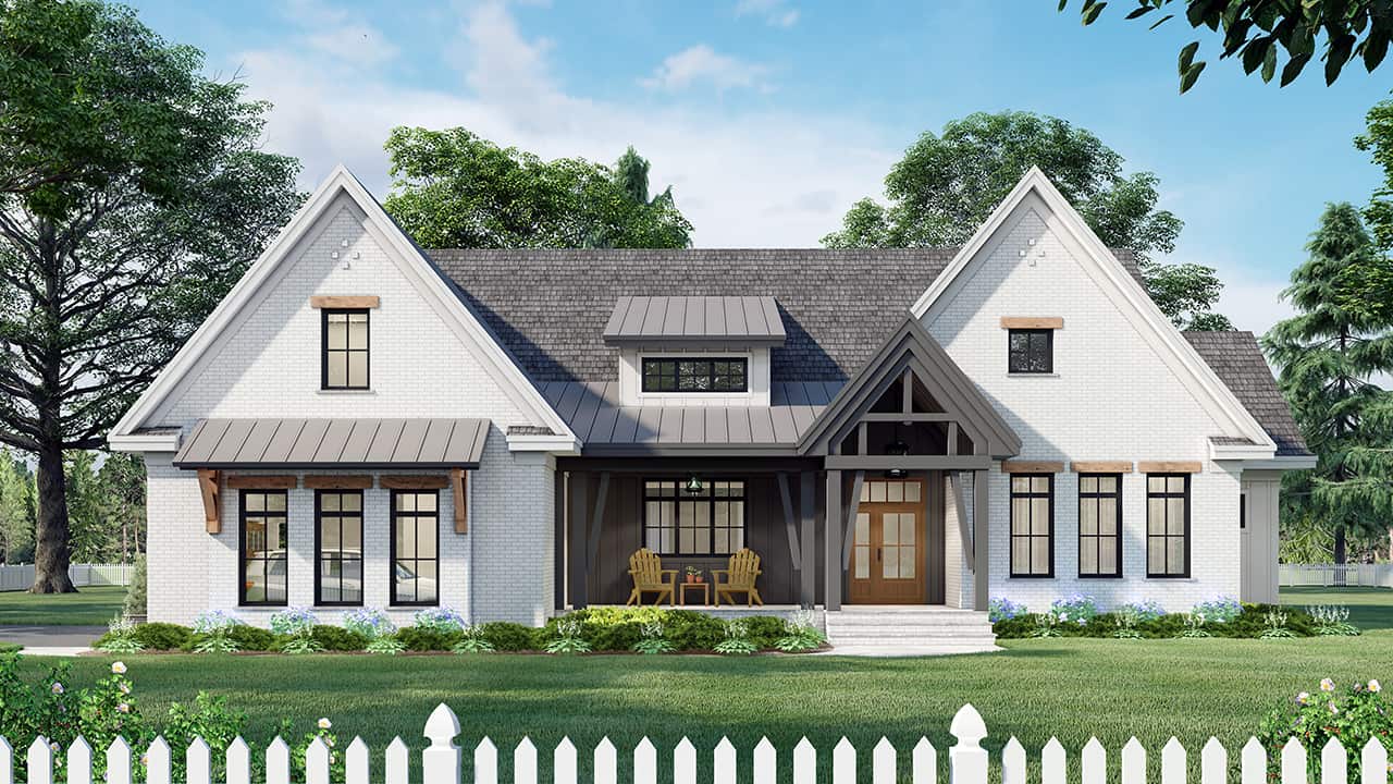 3-Bedroom, 2336 Sq Ft Ranch Home Plan - 165-1154 - Main Exterior