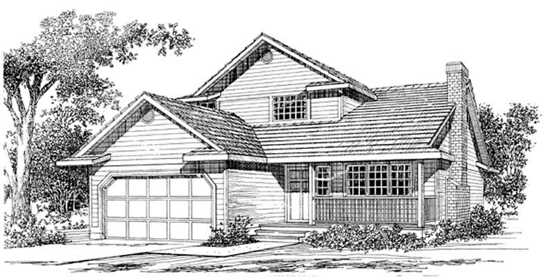 2-Bedroom, 1553 Sq Ft Ranch Home Plan - 167-1016 - Main Exterior