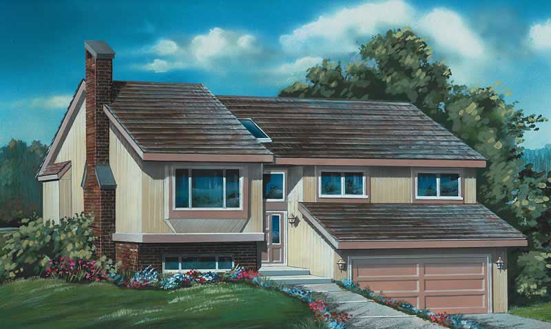 3-Bedroom, 1276 Sq Ft Contemporary Home Plan - 167-1018 - Main Exterior