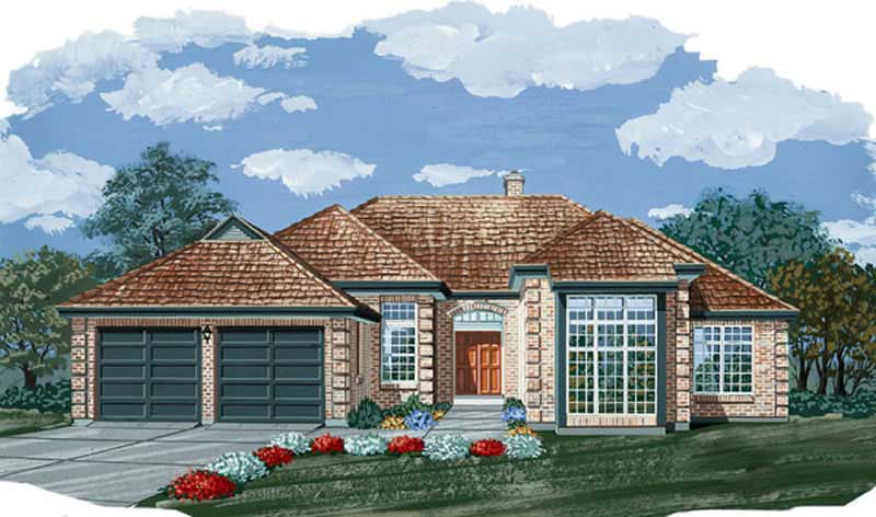 3-Bedroom, 2295 Sq Ft European House Plan - 167-1102 - Front Exterior