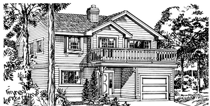 3-Bedroom, 1202 Sq Ft Country Home Plan - 167-1132 - Main Exterior