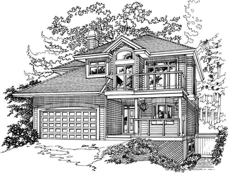 3-Bedroom, 2163 Sq Ft Contemporary House Plan - 167-1192 - Front Exterior