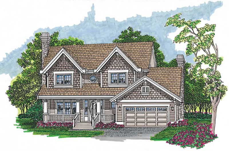 4-Bedroom, 2239 Sq Ft Craftsman House Plan - 167-1225 - Front Exterior