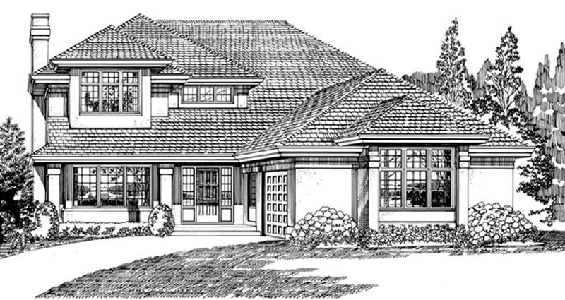 3-Bedroom, 2277 Sq Ft Southwest House Plan - 167-1278 - Front Exterior