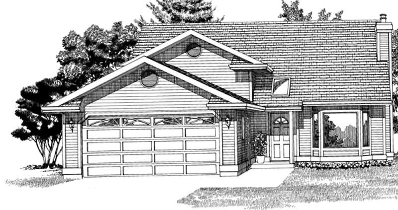 3-Bedroom, 1322 Sq Ft Small House Plans - 167-1314 - Main Exterior