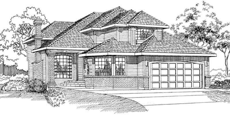 3-Bedroom, 2622 Sq Ft Contemporary Home Plan - 167-1337 - Main Exterior