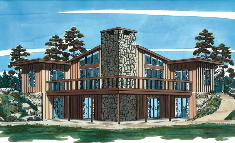 3-Bedroom, 1180 Sq Ft Contemporary House Plan - 167-1378 - Front Exterior