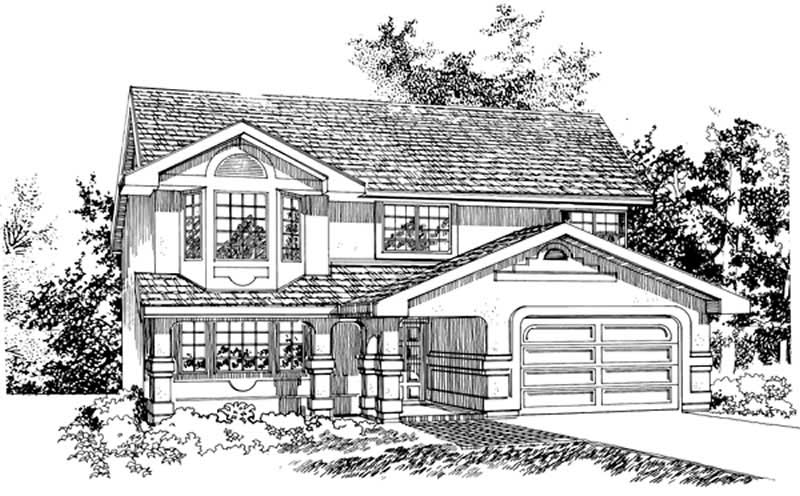 3-Bedroom, 1202 Sq Ft Contemporary House Plan - 167-1386 - Front Exterior