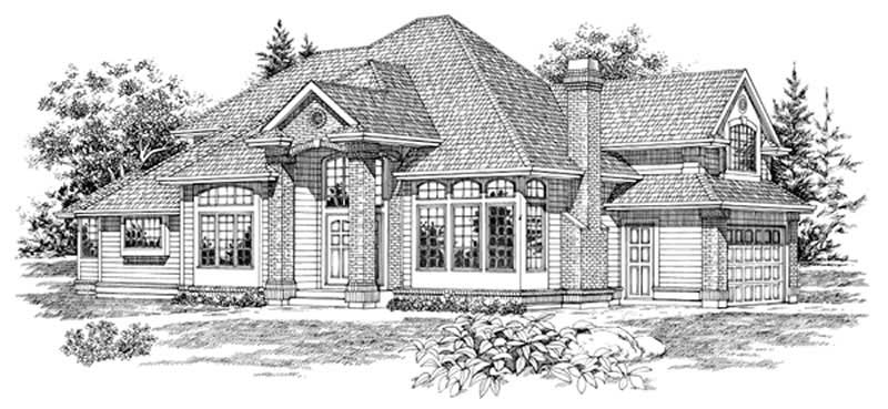 3-Bedroom, 2347 Sq Ft European House Plan - 167-1528 - Front Exterior