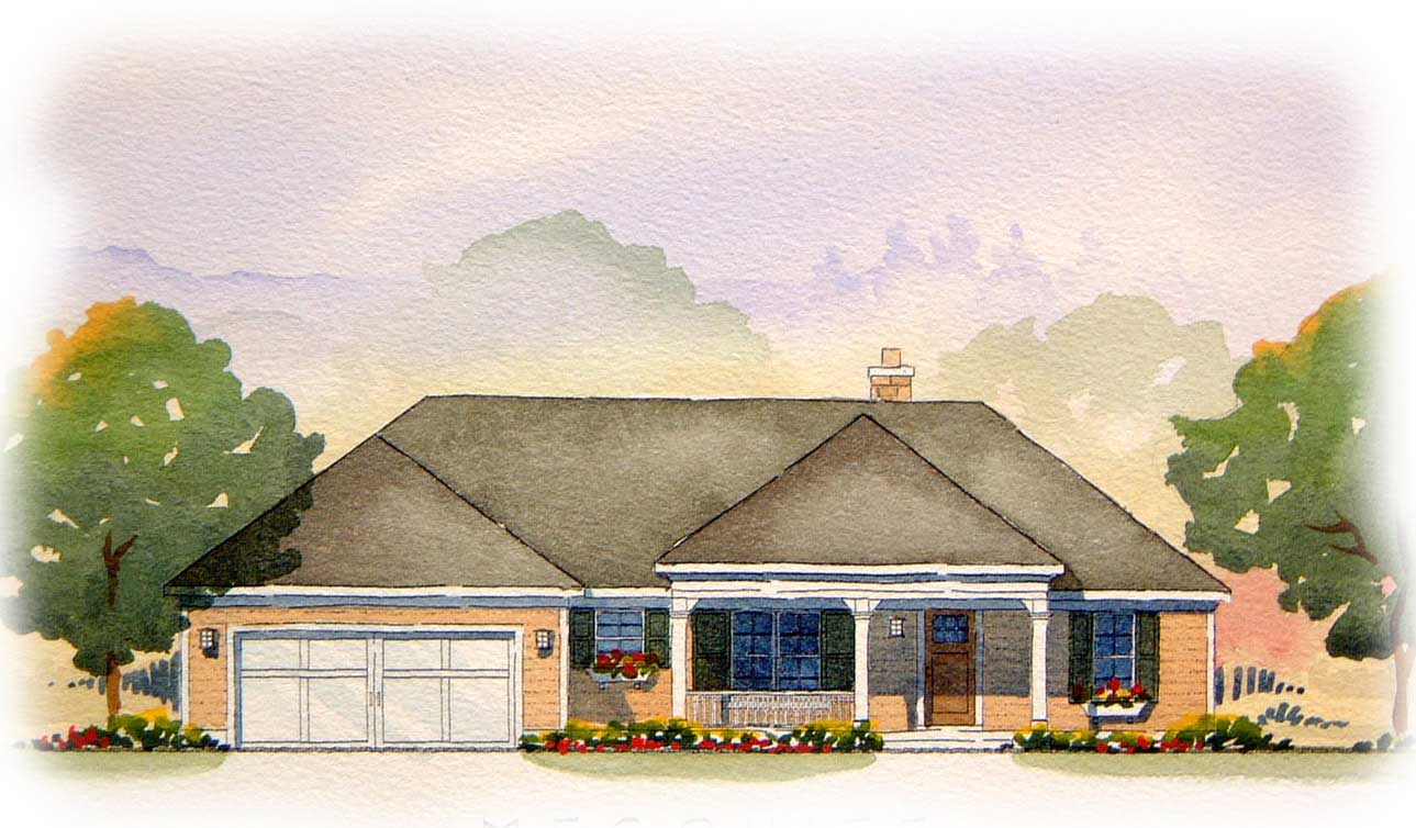 5-Bedroom, 2713 Sq Ft Country Home Plan - 168-1000 - Main Exterior