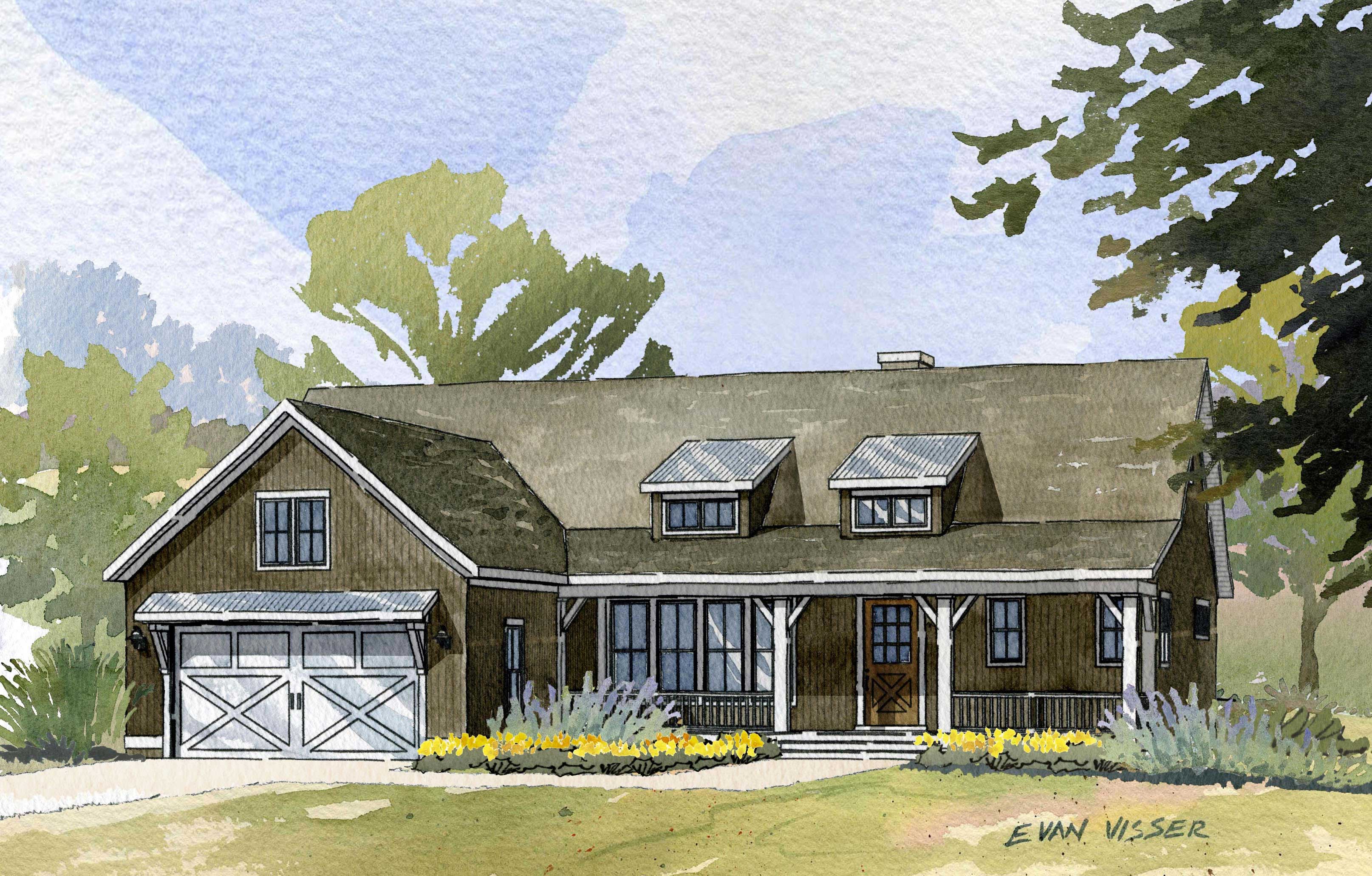 4-Bedroom, 3134 Sq Ft Country House Plan - 168-1007 - Front Exterior