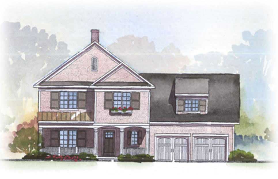 3-Bedroom, 2728 Sq Ft Country House Plan - 168-1029 - Front Exterior