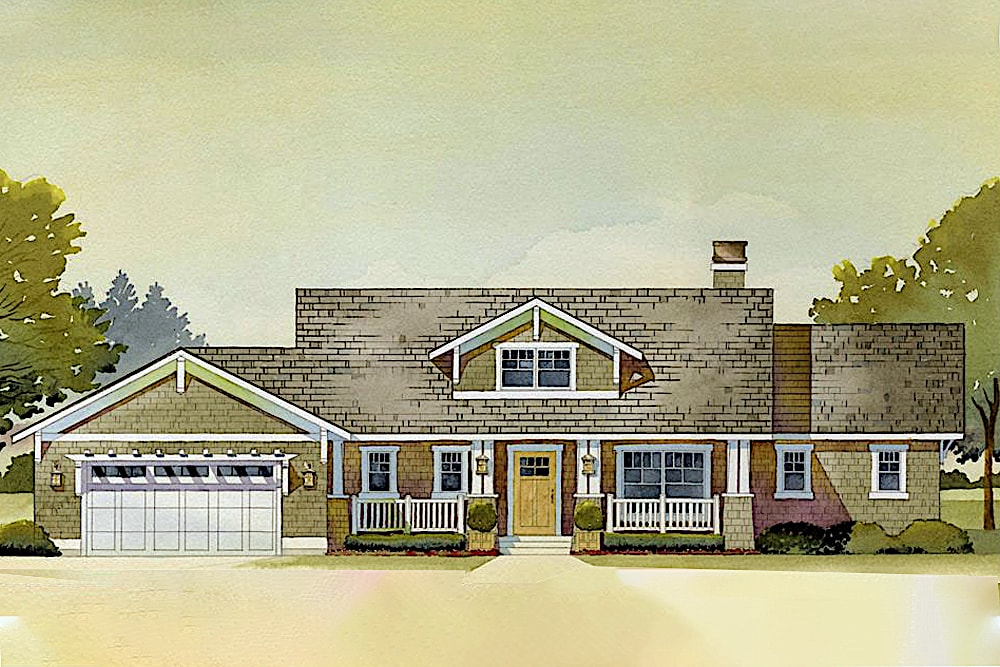 3-Bedroom, 3392 Sq Ft Country Home Plan - 168-1031 - Main Exterior