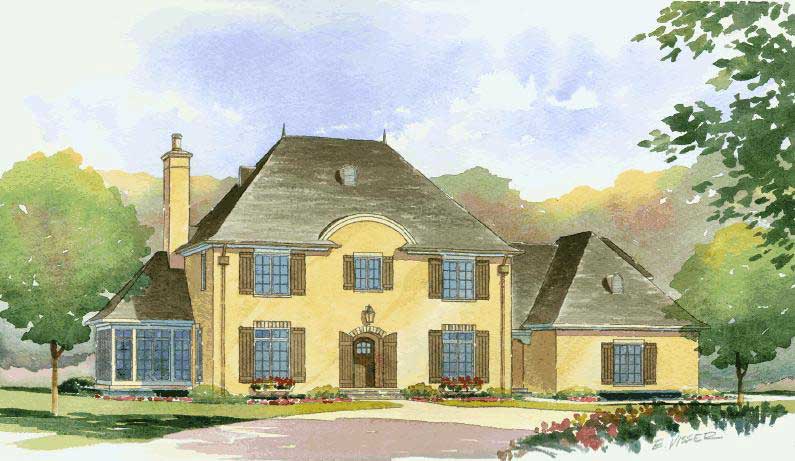 4-Bedroom, 3623 Sq Ft European Home Plan - 168-1075 - Main Exterior
