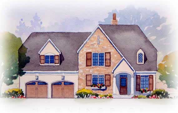 4-Bedroom, 3264 Sq Ft European Home Plan - 168-1101 - Main Exterior