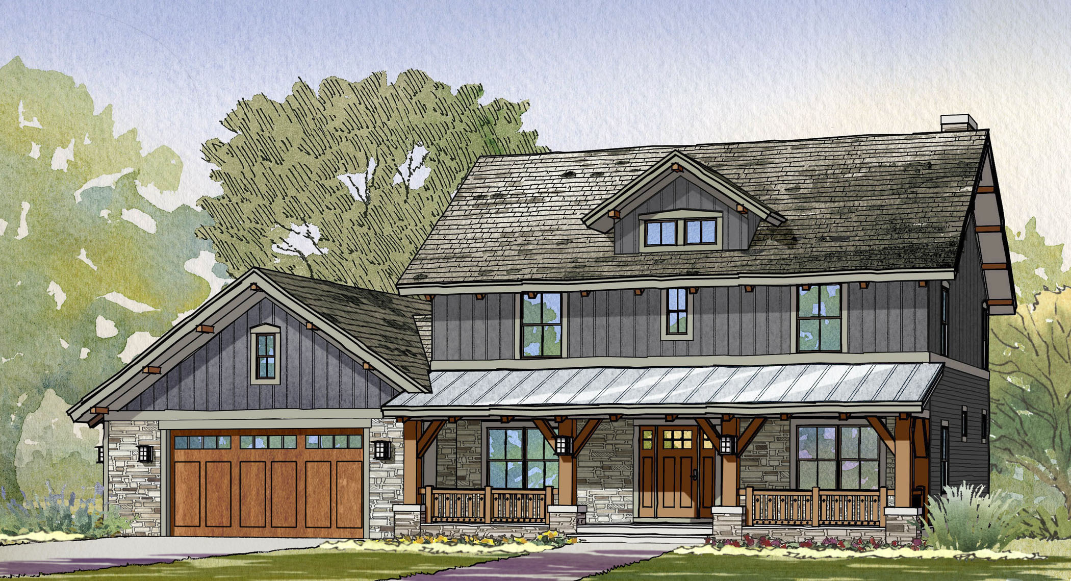3-Bedroom, 2456 Sq Ft Craftsman House Plan - 168-1118 - Front Exterior