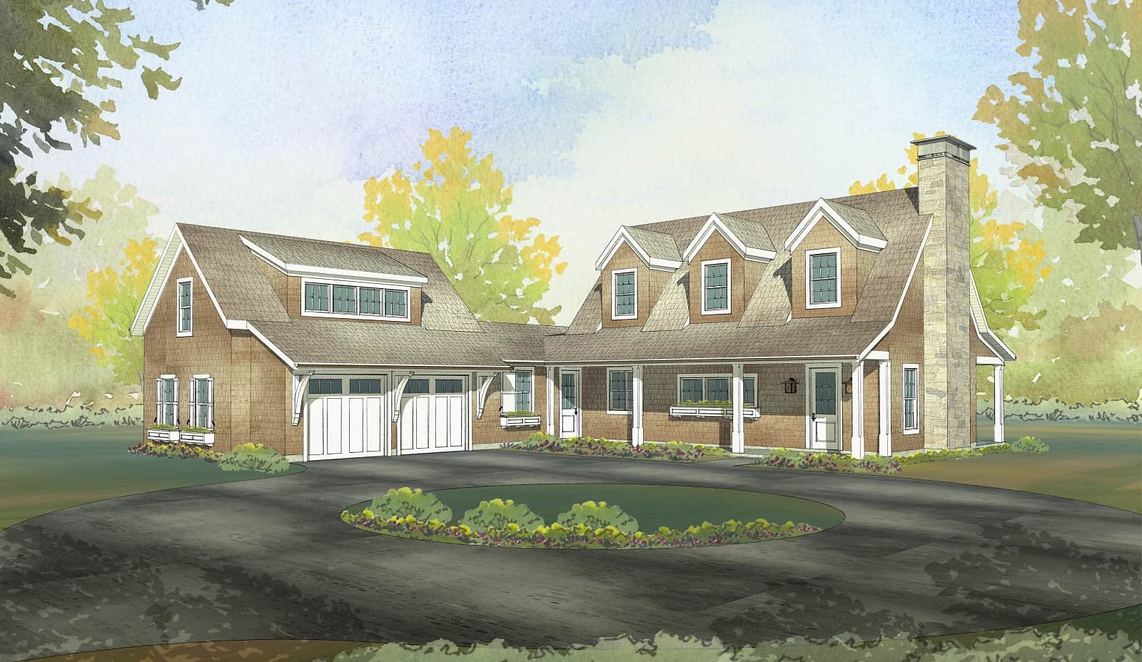 3-Bedroom, 2431 Sq Ft Shingle House Plan - 168-1158 - Front Exterior