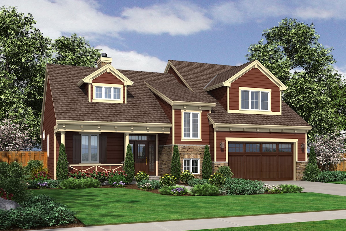 4-Bedroom, 2167 Sq Ft Cape Cod Home Plan - 169-1100 - Main Exterior